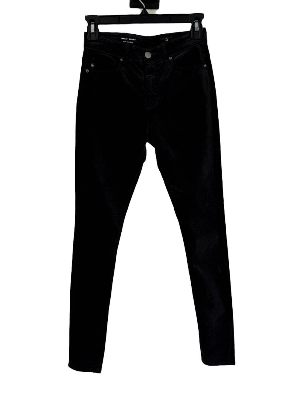 AG Adriano Goldschmied Jeans Farrah Velvet high Rise Skinny black size 24